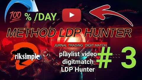 JOURNAL TRADING DIGIT MATCH LDP HUNTER #3
