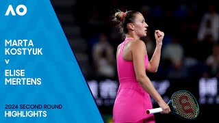 Marta Kostyuk v Elise Mertens Highlights | Australian Open 2024 Second Round