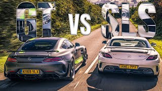 GT vs SLS: AMG Black Series Head-to-head. by HYPERboost 156 views 4 months ago 9 minutes, 7 seconds