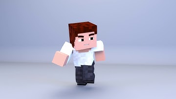 Minecraft Animation - Run cycle [Normal run]