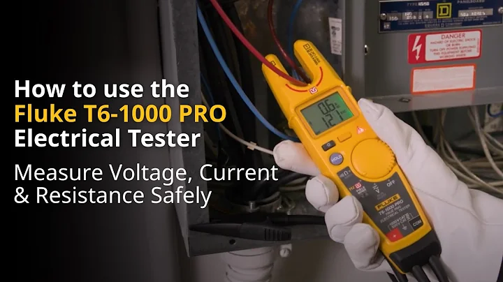 How to Use the Fluke T6-1000 PRO Electrical Tester | Measure Voltage, Current, & Resistance Safely