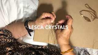 Carry Your Crystals With You Macramé Pouches Crystal Necklaces By Lesca Crystals