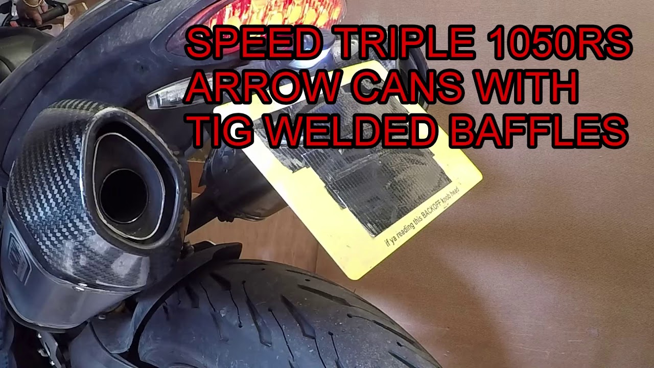 Arrow exhaust baffle removal YouTube