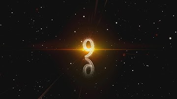 4K 60FPS Space Dust 3D Countdown Numbers Animation