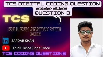 TCSDigitalCodingQuestion2022-2023Question3|TCS|Digital|TCSCodingQuestion|MustDoCodingQuestionForTCS|