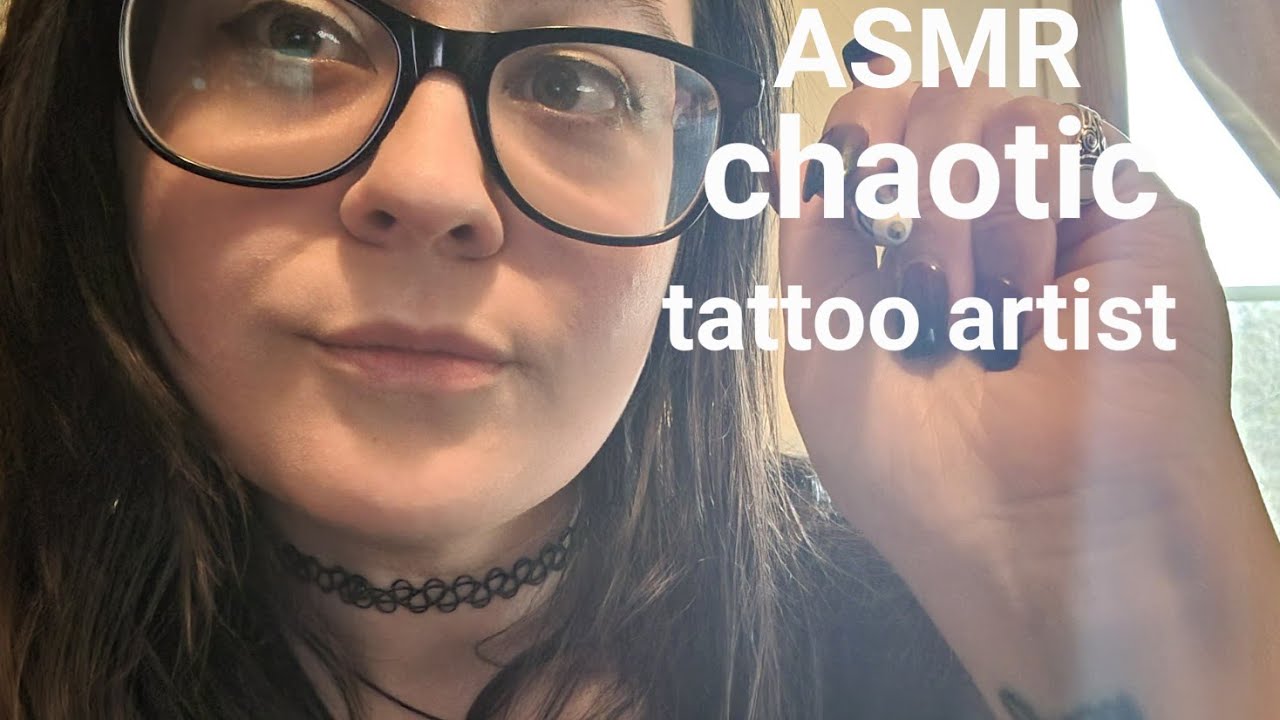 ASMR Random+chaotic tattoo artist gives you a tattoo&fast