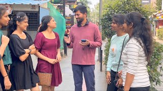 Asking questions with kerala girls at Bangalore | #youtube #question #public #publicreaction #kerala