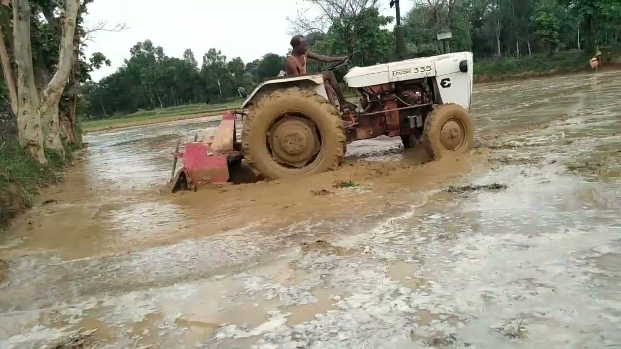Escort 335 रोटावेटर से खेत की तैयारी।।# viral videos #tractor #rameshsinghvlogs21