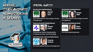 Webinar: Study Business Administration in Germany