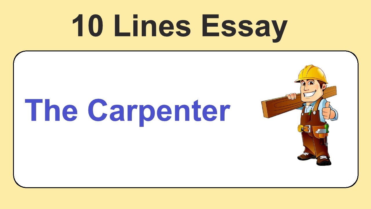 carpenter essay in english