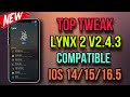 New update lynx 2 v243 top tweak support ios 1415165 palera1n jailbreak