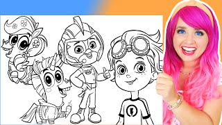 Coloring Corn & Peg, Rusty Rivets and Top Wing Coloring Pages | Prismacolor Markers