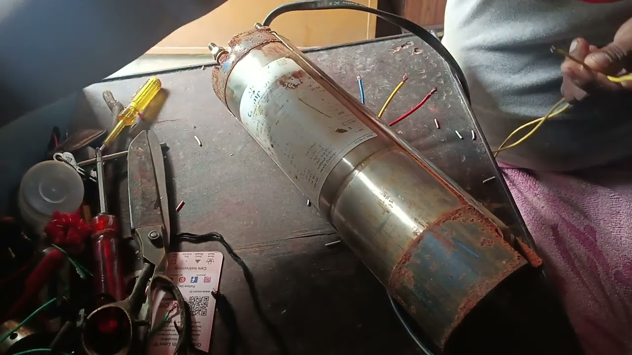 1 HP submersible motor ko series lamp Se kaise check kiya jata hai