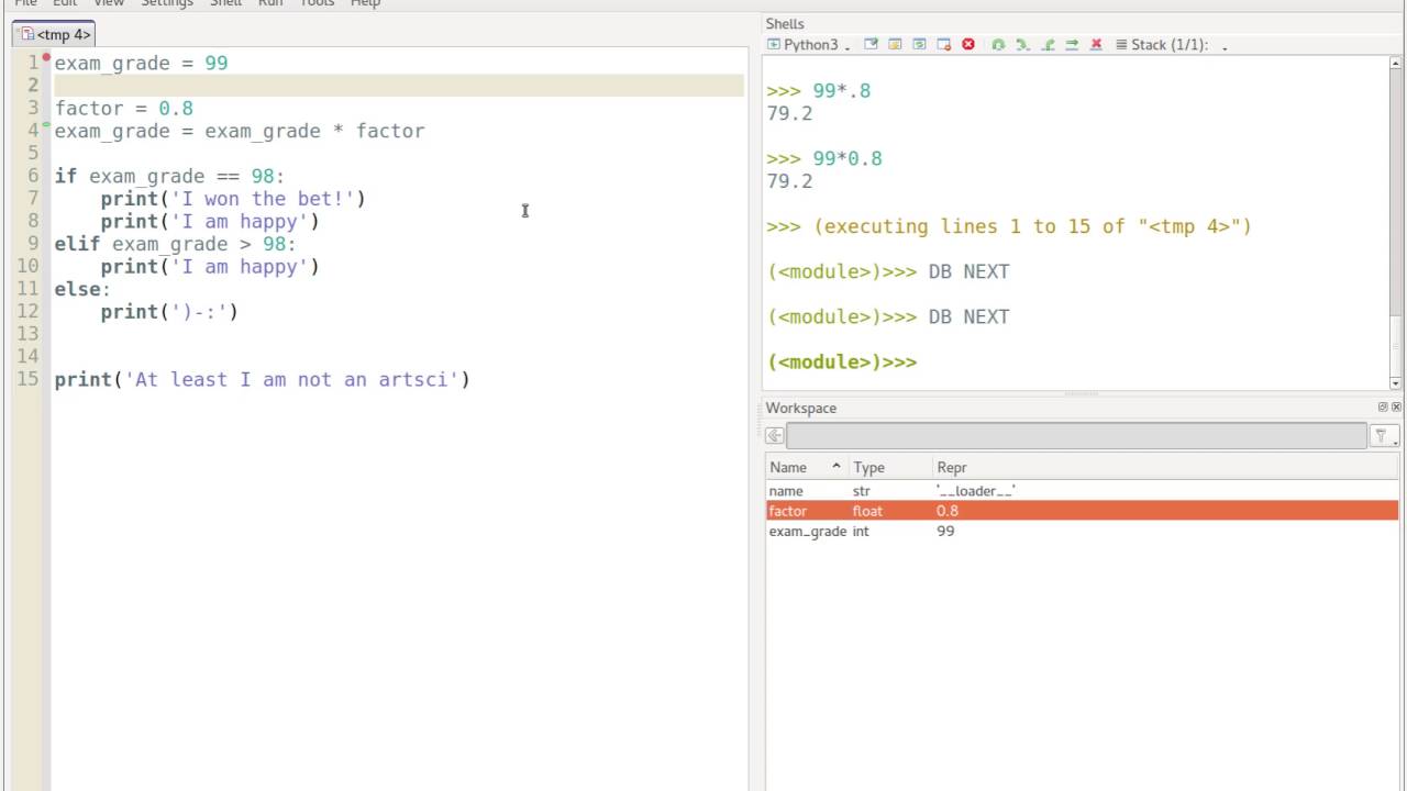 CSC180: Tracing Code in Pyzo, Part 3 - YouTube