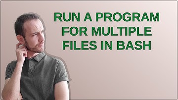 Unix: Run a program for multiple files in bash