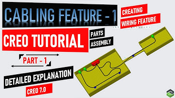 Creating " Cabling Feature " in Creo 7.0. (Part -1) Full tutorial video with detailed explanation.