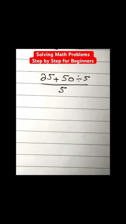 Solving Math Problems Step by Step for Beginners #maths #frationtrick ...