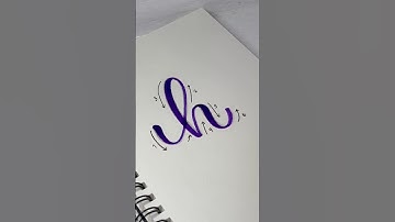 Tutorial: How to do Step-by-step Lowercase "h" in Calligraphy!💜✍️ #CalligrafikaNiAnna