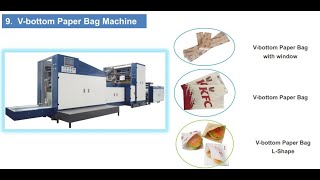 L shape V bottom Flat bottom Sharp bottom food use paper bags making high speed