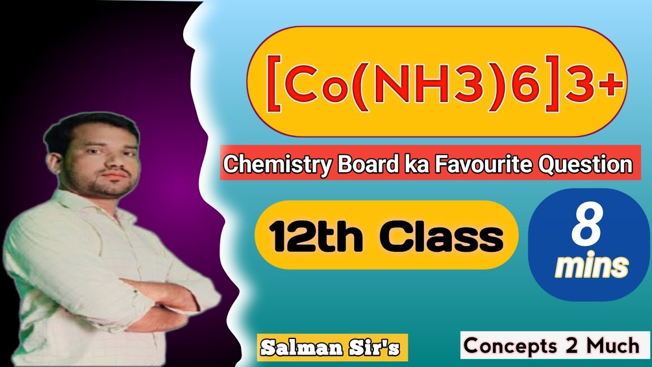 Coordination Complex [Co(NH3)6]3+ By Valence Bond Theory | Coordination compounds 