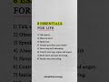 Must Follow These 8 ESSENTIALS FOR LIFE #follow #quotes #wisdom #psychology #life
