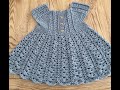 VESTIDO TEJIDO A CROCHET PARA BEBÉ -PASO A PASO - TEJE FÁCIL - 0 A 3 MESES