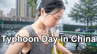 How Chinese People Prepare for Typhoons: Grocery Shopping, Stocking Up Food & Riding in the Rain