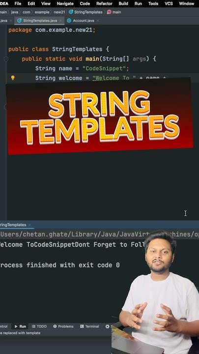 String Templates #java Java 21 - YouTube