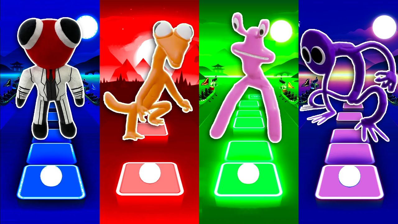 Rainbow Friends | Red x Orange x Pink x Purple | Tiles Hop EDM