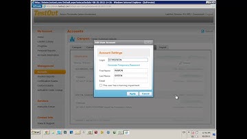 how to change a password in testout