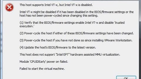 How to enable this host supports intel vt-x but intel vt-x is disabled