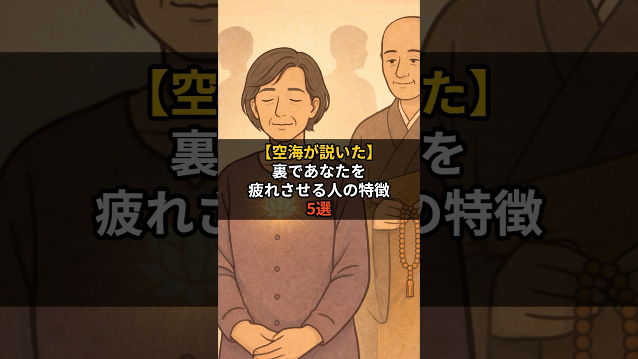空海が説いた“裏であなたを疲れさせる人”の特徴5選