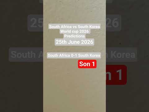 South Africa vs South Korea world cup 2026 predictions
