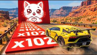 Two In One Video - CARS vs CRAZY Combinations with Gimmick Pads | BeamNG Drive