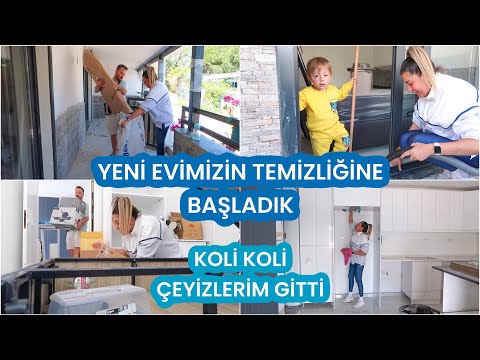 YENİ EVİMİZİN TEMİZLİĞİNE BAŞLADIK🏡ÇEYİZLERİM GİTTİ🥹❤️