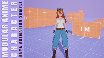 UE5 Modular anime character in Game Animation Sample