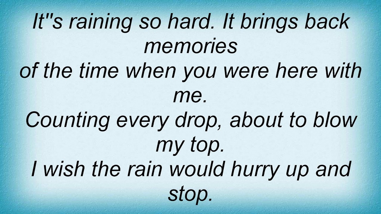 Shakin' Stevens It's Raining Lyrics YouTube