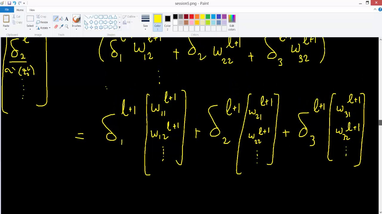 The back propagation algorithm part 4 - vectorization -1 - YouTube