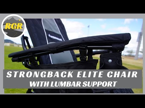 strongback elite folding camping chair with lumbar support