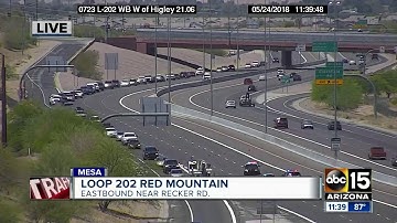 Serious crash closes Loop 202 near Recker