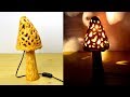 DIY Concrete Mushroom Lampshade | Cement Toadstool Lantern Lamp | Make Cement Project at Home