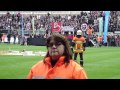RSCA - Club Brugge afroepen spelersnamen en technische staf voor het podium Champions 2012