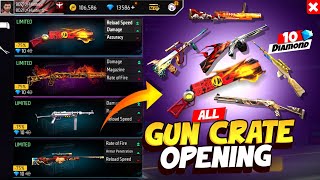 ALL GUN CRATES OPENING ONLY 10 DIAMOND | GUN BOX DISCOUNT | FF NEW EVENT TODAY | FREE FIRE NEW EVENT