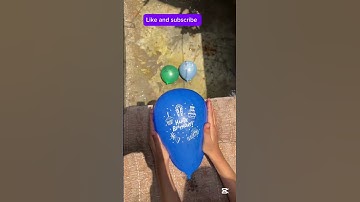 Will a big balloon explode if it rolls down from height #asmr #balloon #colors #shorts