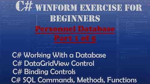 Starting Out With Visual C# - Personnel Database (Intro To Visual C#) - Windows Forms
