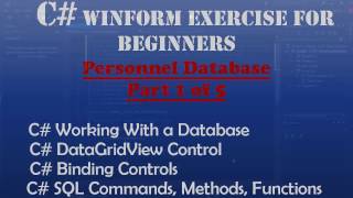 Starting Out With Visual C# - Personnel Database (Intro To Visual C#) - Windows Forms