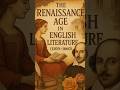 Renaissance Movement in English Literature #englishliterature #ugcnet #giclecturer #gicvacancy