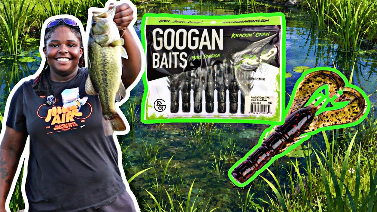“Googan Krackin Craw”SUMMERTIME FISHING CHALLENGE( BIG BASS)!!!!