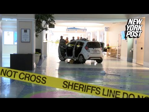 NC man busted for plowing car onto tarmac, into airport terminal: cops | New York Post