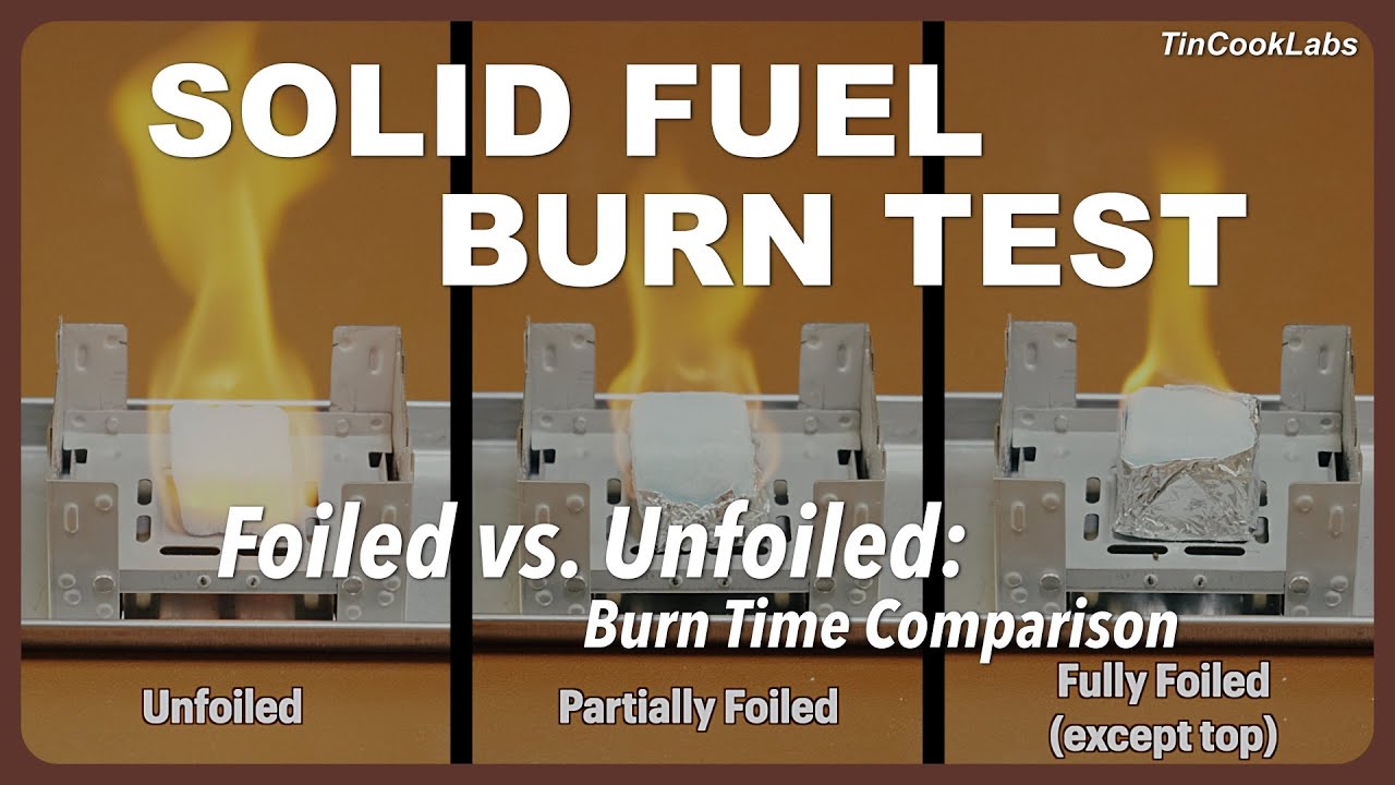 Fuel Experiments 🧪 Comparing Combustion Times: Foiled vs. Unfoiled Solid Fuel ...